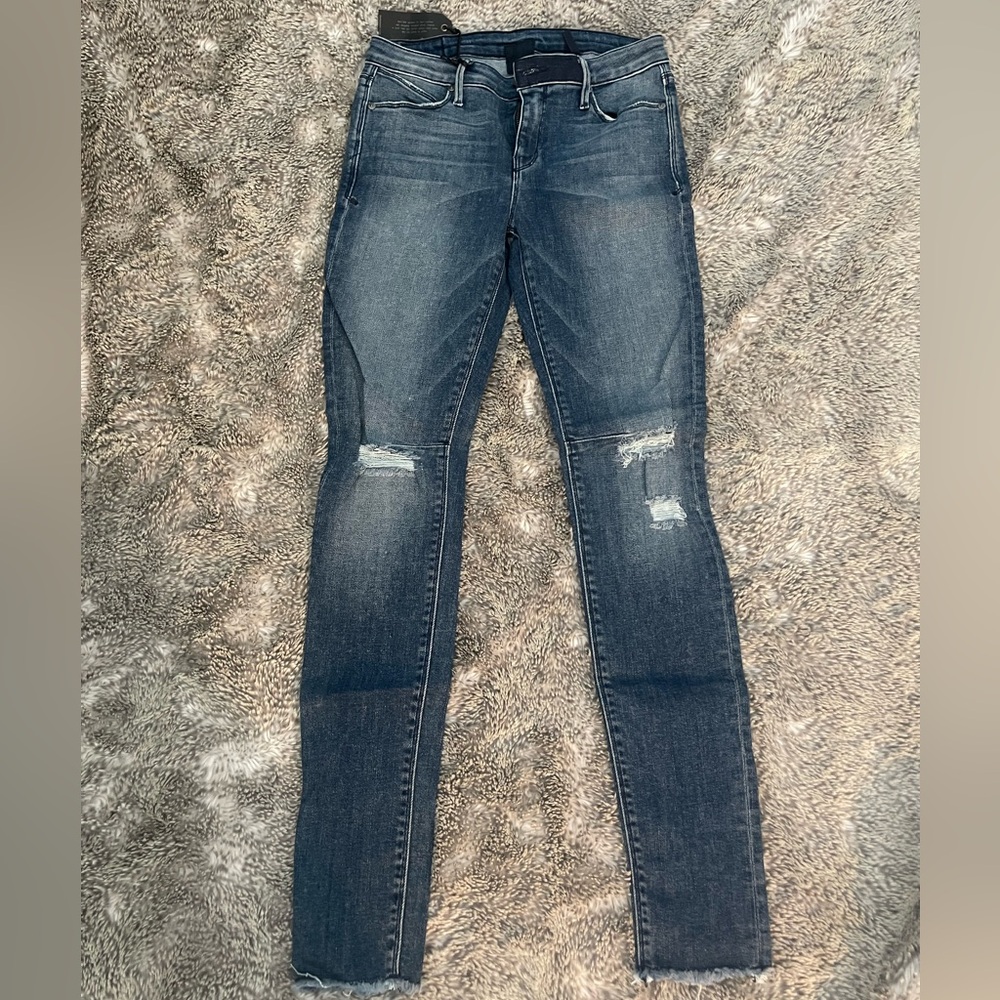RtA Dark Blue Distressed Skinny Jeans NWT